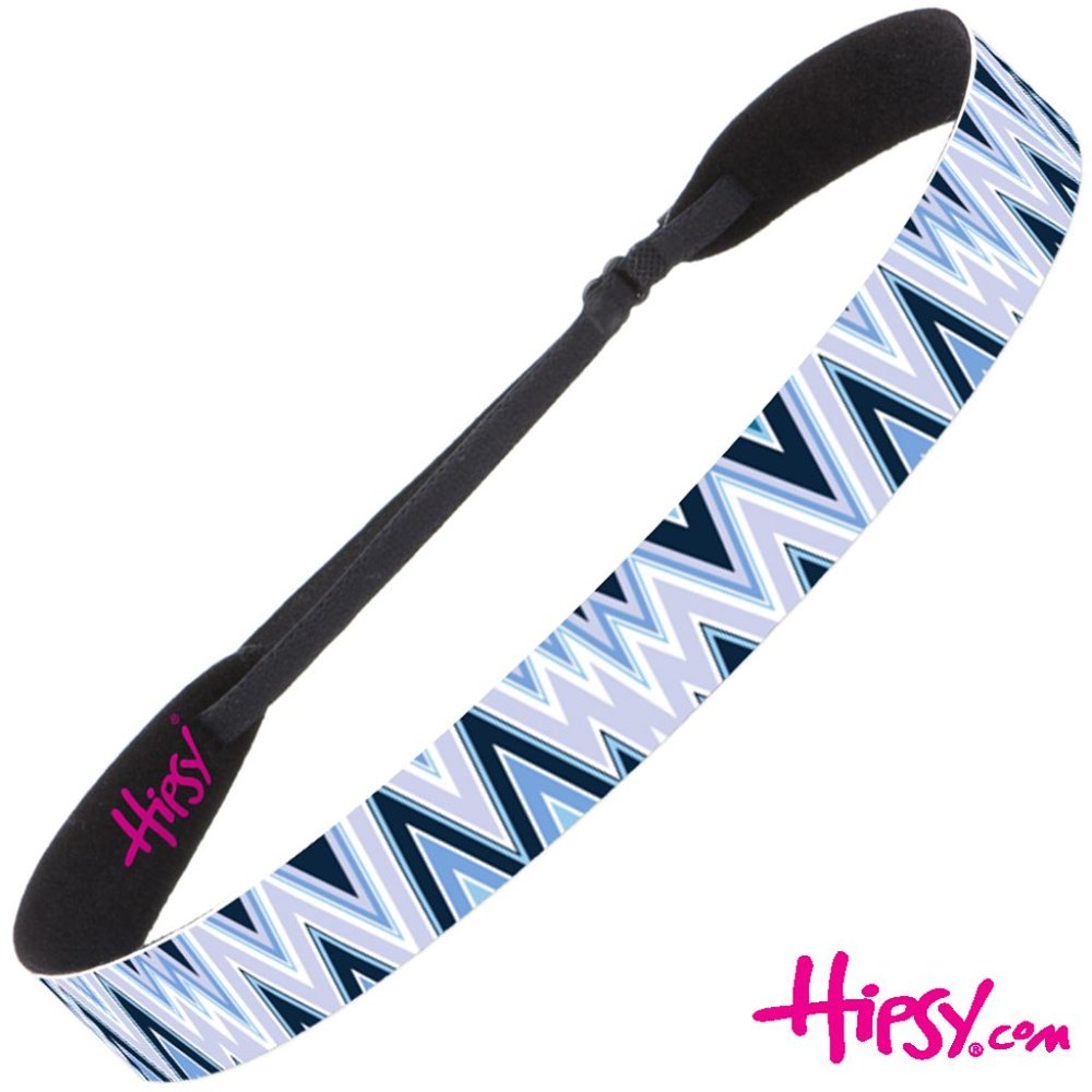 Hipsy Adjustable NO SLIP Hippie Light Blue Wide Non-Slip Headband